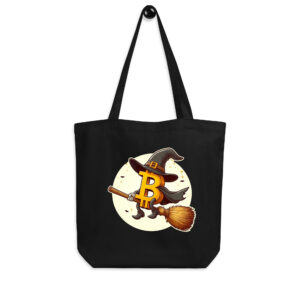 Bitcoin BTC Halloween Witch Funny Gift Eco Tote Bag